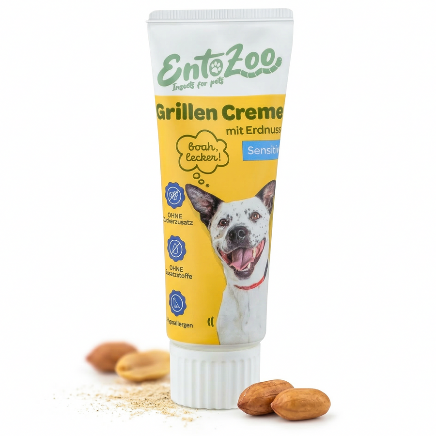EntoZoo - Grillen Creme - Sensitiv - mit Erdnuss - 6x 75g