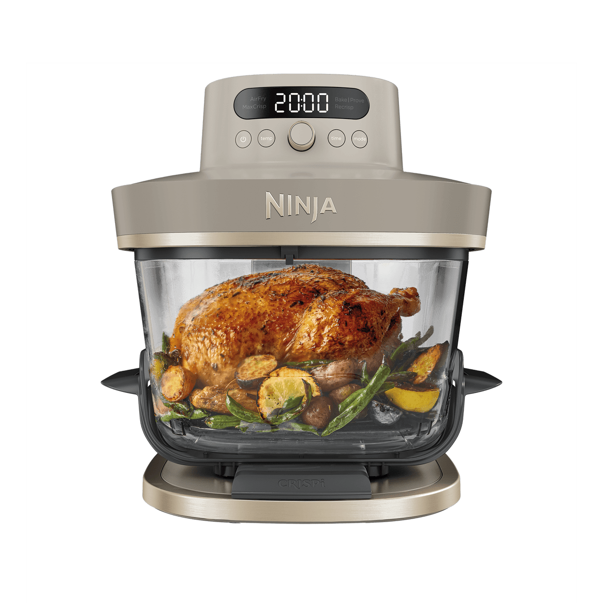 Ninja CRISPi PRO 5-in-1 XL Glass Air Fryer – in Stone Gold | AS090UKSD | by SharkNinja