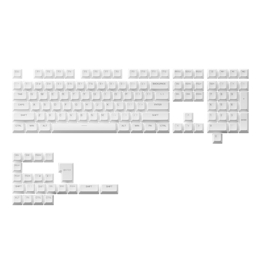 ASA Shine-Through Keycap Set (131-Key) - White