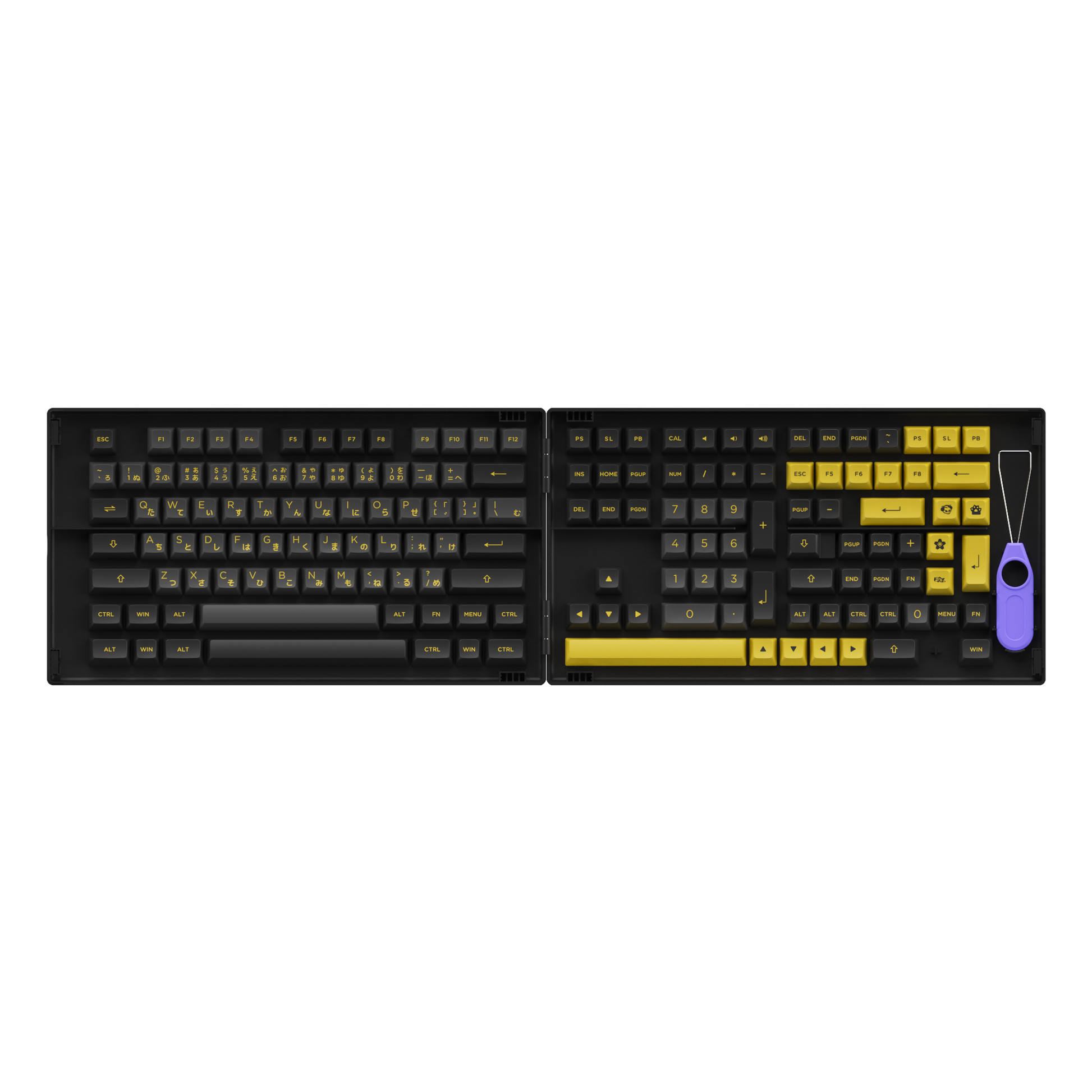 Black & Gold Keycap-Set Hiragana Version(158-Key)