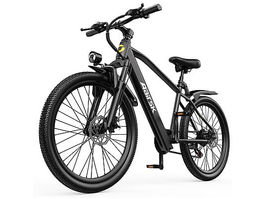 AAIRSK GT300-26 Mountain Bike, 26-Inch Wheels, Unisex Frame, Matte Black Finish