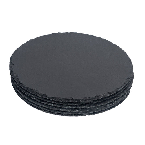 33cm Round Slate Placemats - Pack of Six