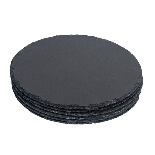 33cm Round Slate Placemats - Pack of Six