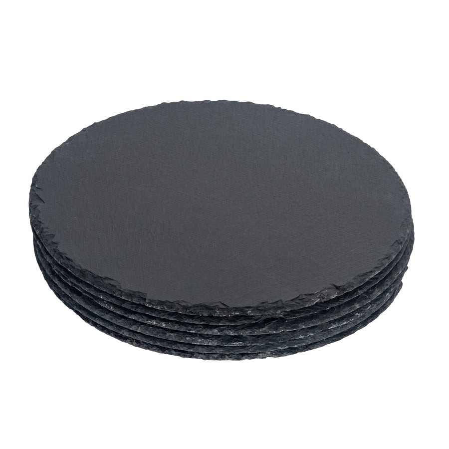 33cm Round Slate Placemats - Pack of Six