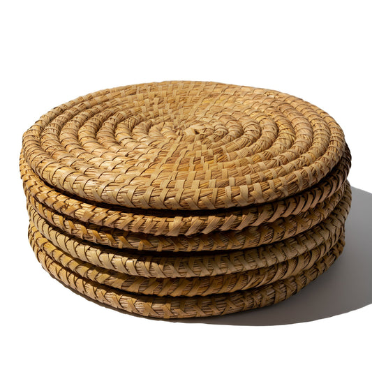 30cm Woven Palm Leaf Placemats - Pack of Six