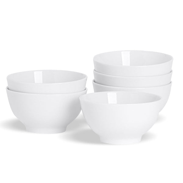 13cm White Rice Bowls - Pack of Six