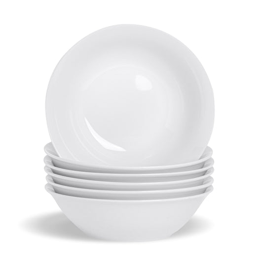 18cm White Cereal Bowls - Pack of Six