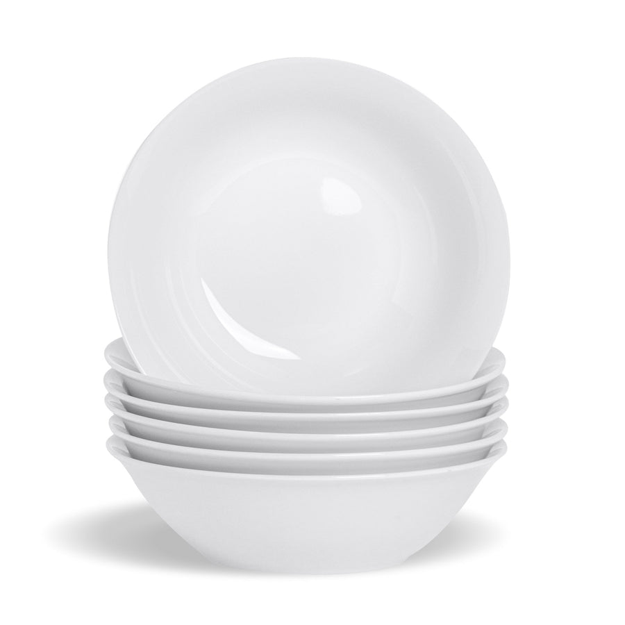 18cm White Cereal Bowls - Pack of Six
