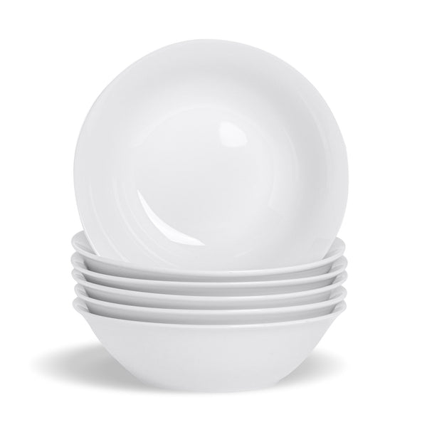 18cm White Cereal Bowls - Pack of Six