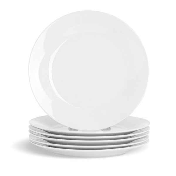 19cm White China Dessert Plates - Pack of Six