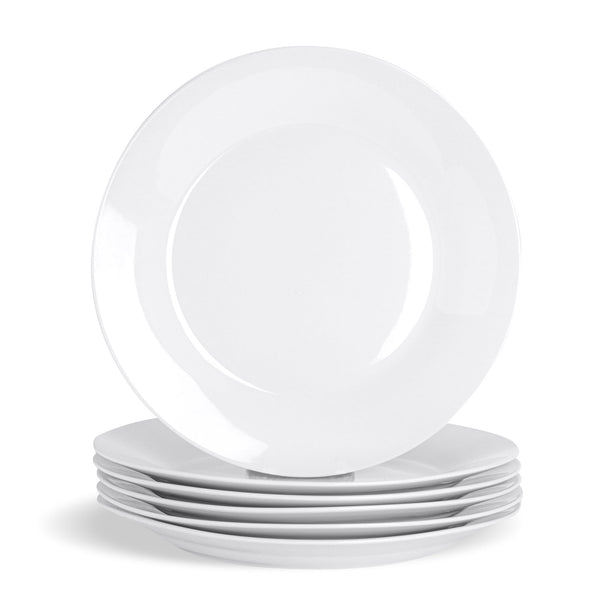 30cm White China Dinner Plates - Pack of Six
