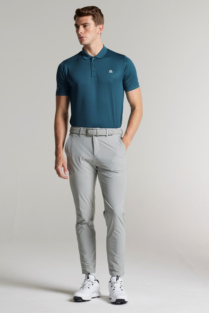 Delta Textured Polo - Tee Time Teal