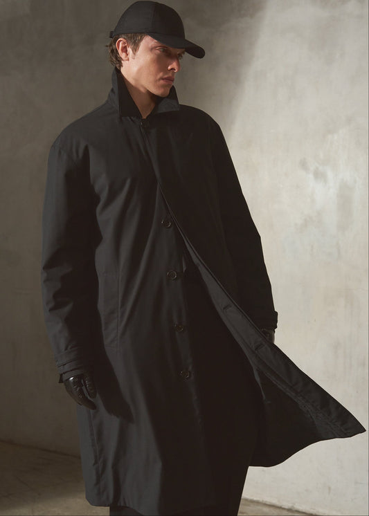 AUTER QUILTED MAC COAT - Noir - L