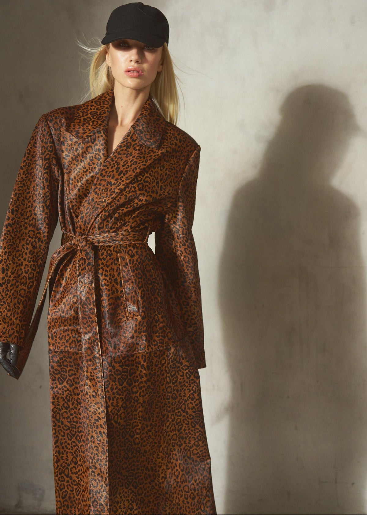 LEOPARD PONY HAIR TOPCOAT - Leopard - M/L