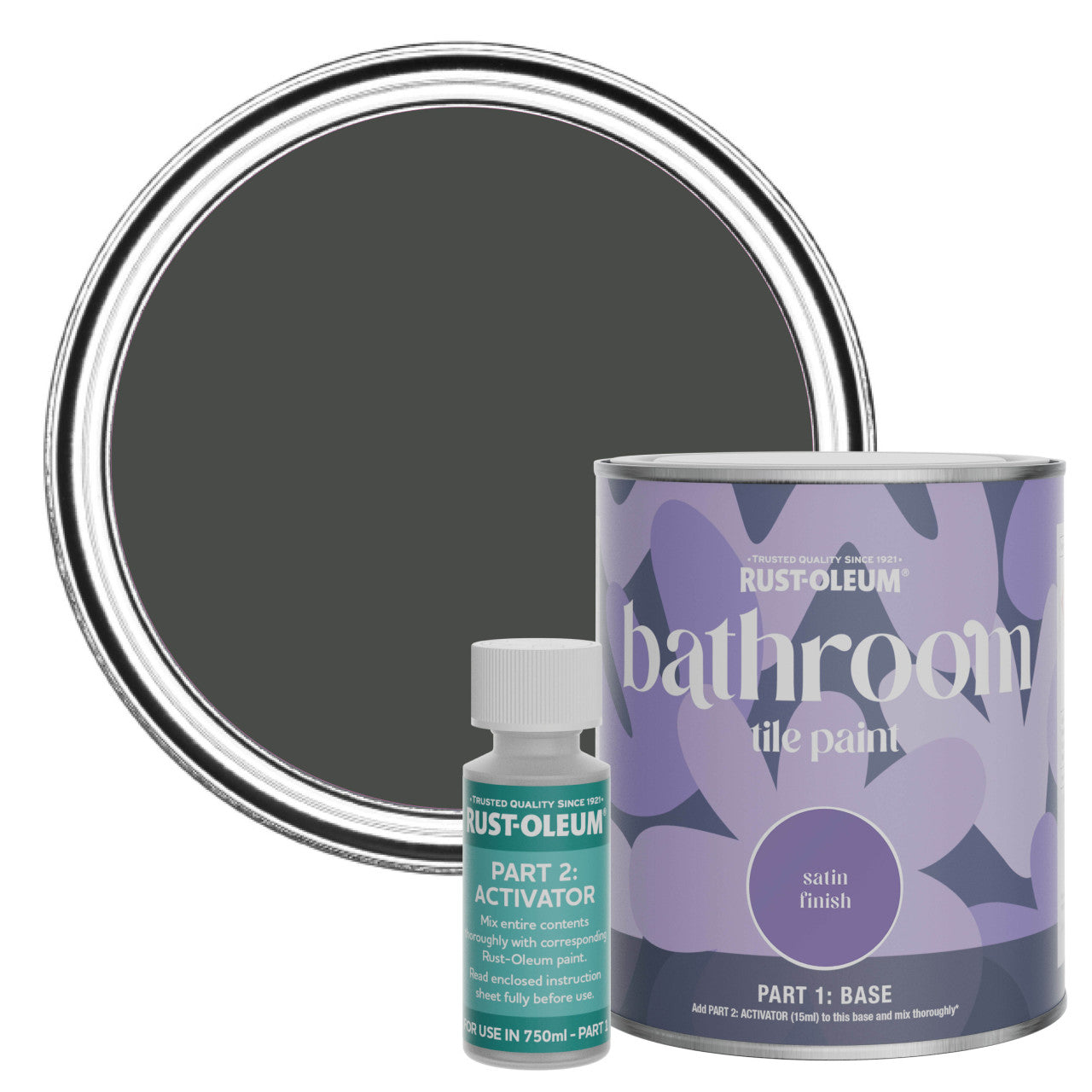 Rust-Oleum Green Satin Bathroom Tile Paint - After Dinner 750ml