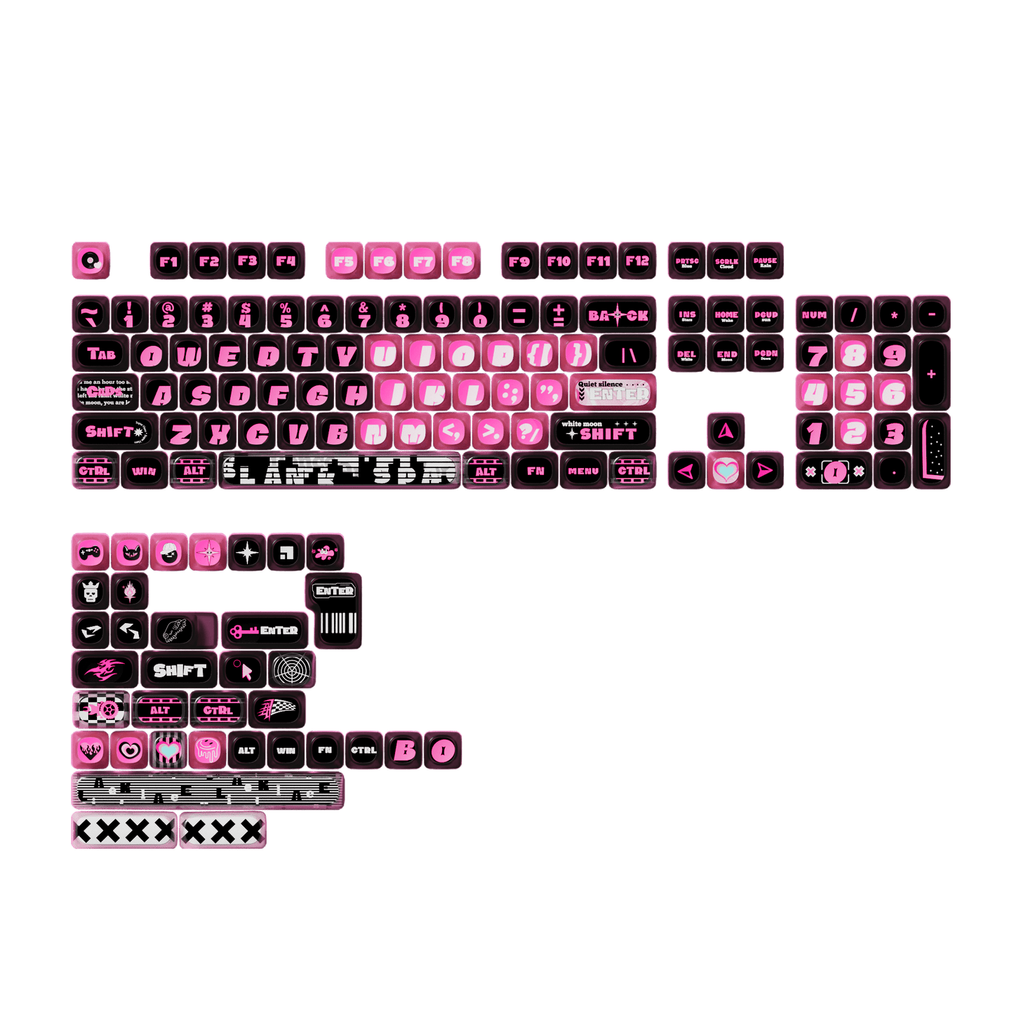 Pink Phantom Keycap Set (139-key)