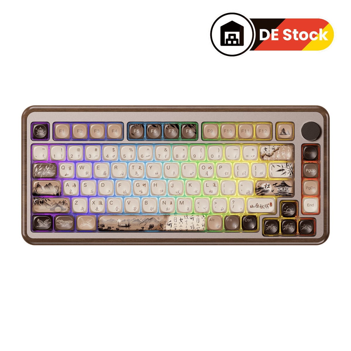 MU02 Mountain Seclusion Wooden Keyboard