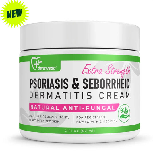 dermveda Psoriasis &amp; Seborrheic Dermatitis Cream - Itchy Skin &amp; Scalp Treatment