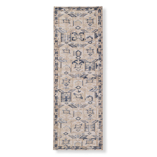 Amira - 2'6" x 9' / Navy & Beige