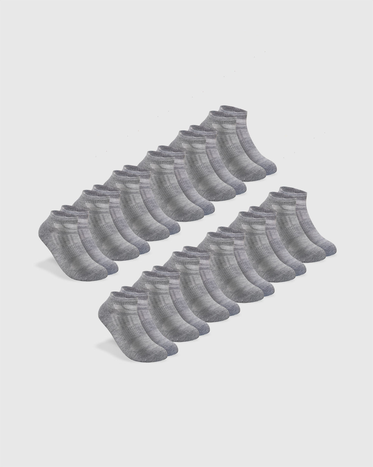 True Classic Heather Gray Ankle Socks 12-Pack | Medium