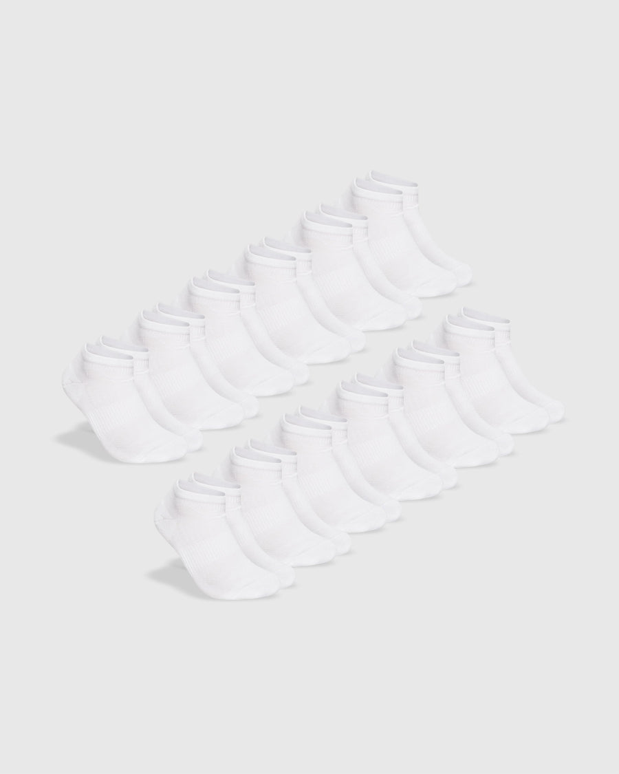 True Classic White Ankle Socks 12-Pack | Medium