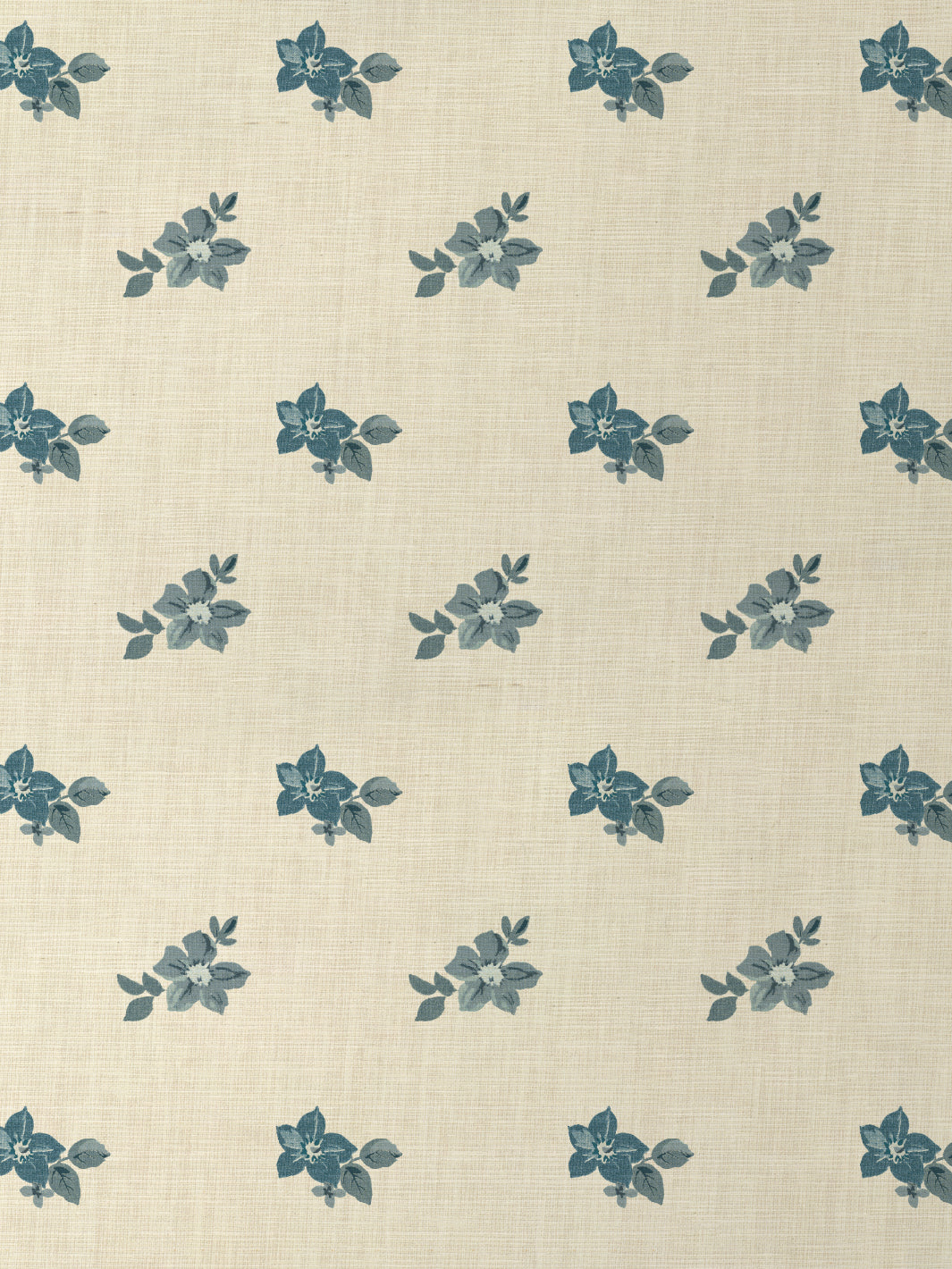 'Anna Floral' Grasscloth Wallpaper by Nathan Turner - Blues - Grasscloth Roll