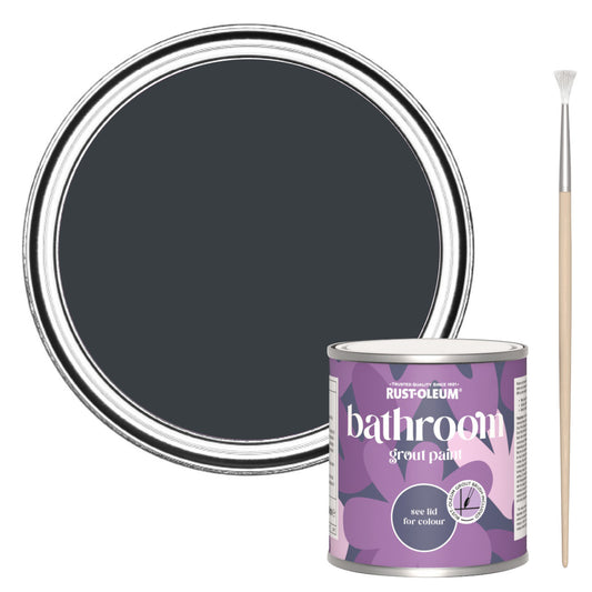 Rust-Oleum Grey Bathroom Grout Paint - Anthracite (RAL 7016) 250ml