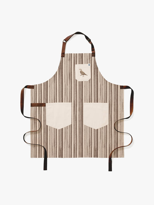 'Stuart Stripe Apron by Nathan Turner x Hedley & Bennett - Brown