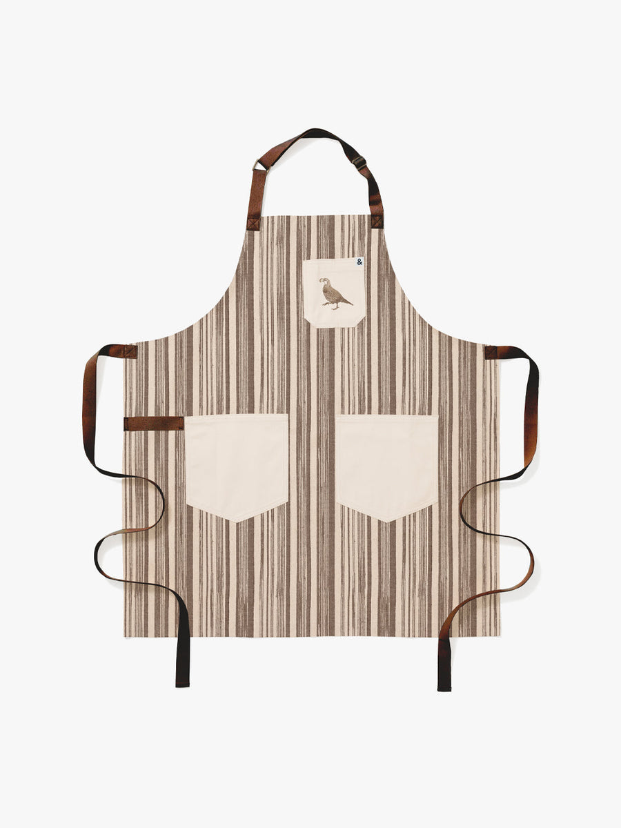 'Stuart Stripe Apron by Nathan Turner x Hedley & Bennett - Brown