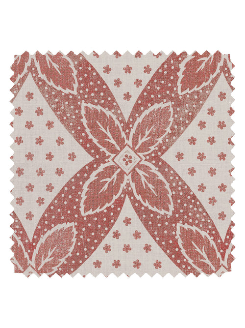 'Arthur' Flax Linen Fabric by Nathan Turner - Antique Red - FLAX LINEN / YARD