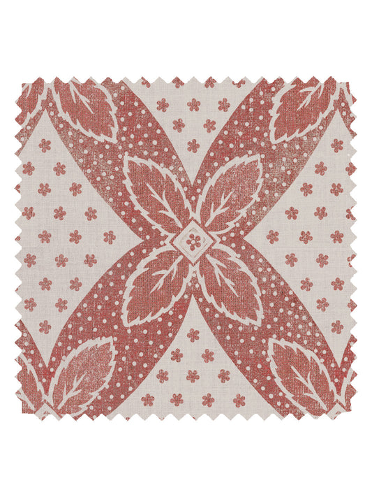 'Arthur' Flax Linen Fabric by Nathan Turner - Antique Red - FLAX LINEN / YARD