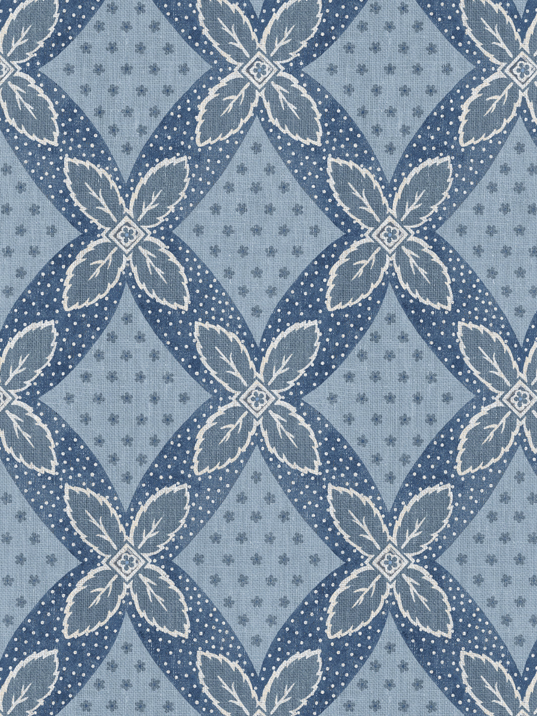 'Arthur' Wallpaper by Nathan Turner - Blue on Blue - Removable / 26 in. x 4.5 ft.