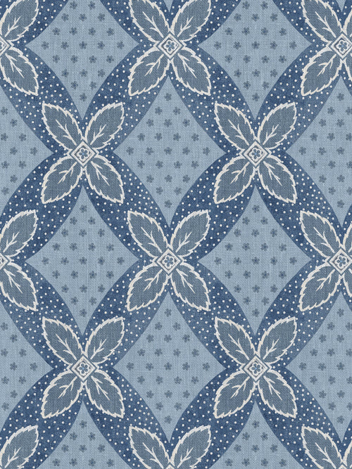 'Arthur' Wallpaper by Nathan Turner - Blue on Blue - Removable / 26 in. x 4.5 ft.