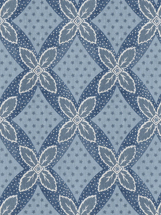 'Arthur' Wallpaper by Nathan Turner - Blue on Blue - Removable / 26 in. x 4.5 ft.
