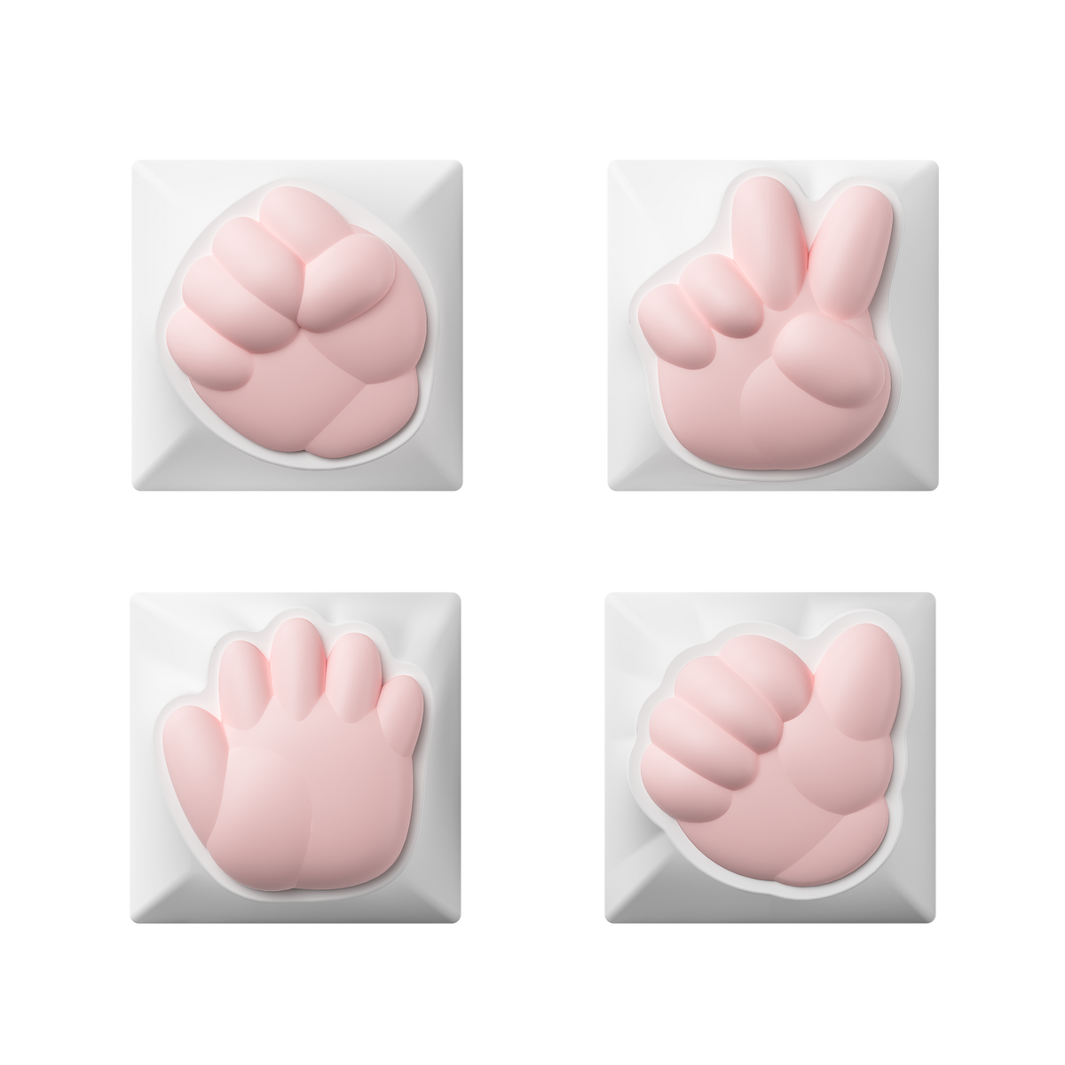 Rock Paper Scissors and Praise Artisan Keycaps