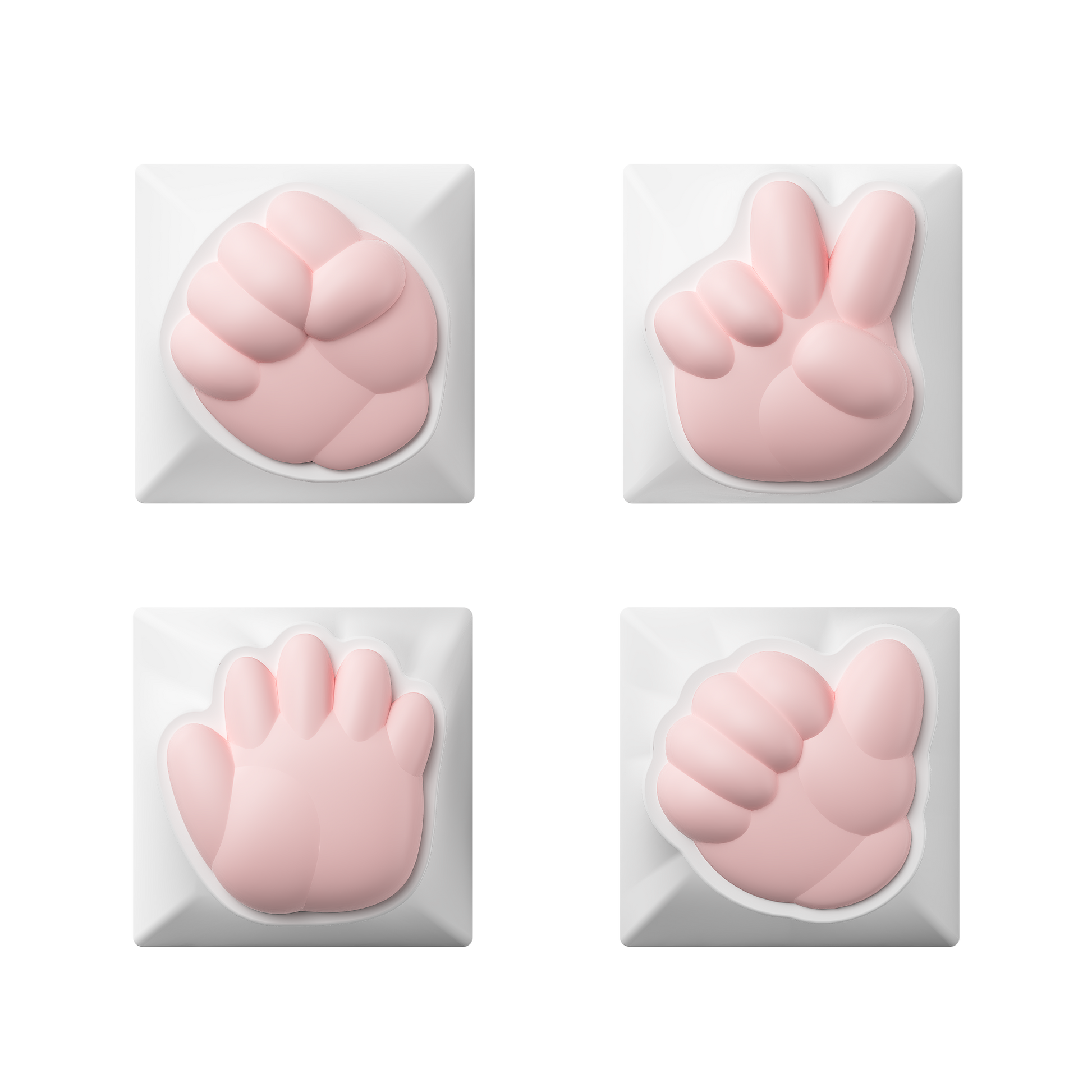 Rock Paper Scissors and Praise Artisan Keycaps
