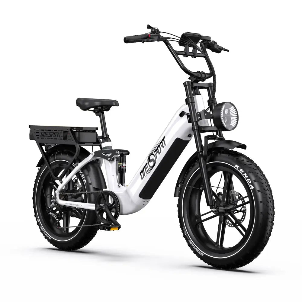 Onesport OT08 Pro 500W 20-Inch Fat Tire Step-Through Electric Bike with Dual 1728Wh Batteries and App Connectivity