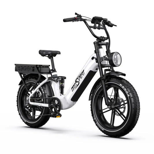 Onesport OT08 Pro 500W 20-Inch Fat Tire Step-Through Electric Bike with Dual 1728Wh Batteries and App Connectivity