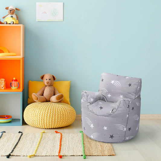Printed Bean Bag Chair Kids Indoor Childrens Bean Bags High back Pouffes