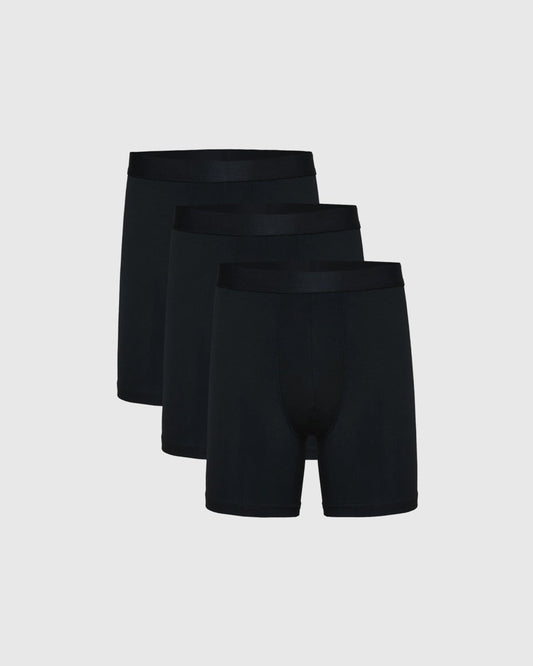 True Classic Black Boxer Briefs 3-Pack | Small