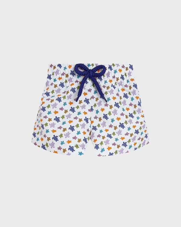 Vilebrequin - Baby Swim Shorts Micro Ronde Des Tortues - Swimwear - Bambi - White - Size 12M