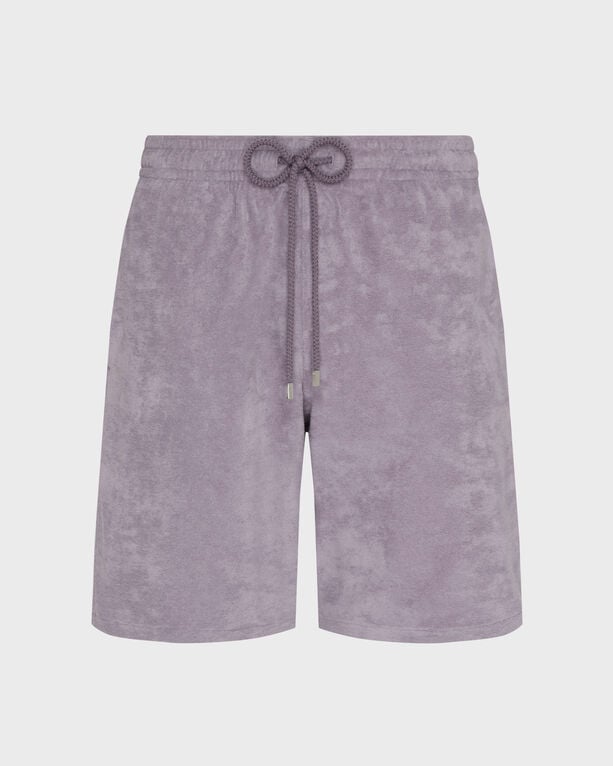 Vilebrequin - Men Terry Bermuda Shorts Solid - Bermuda - Bolide - Purple - Size XXXL