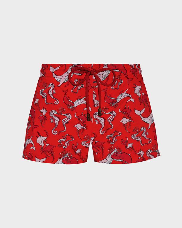 Vilebrequin - Women Swim Shorts Whales Love - Shorty - Fabya - Red - Size S