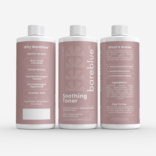 Bareblue Soothing Toner with Centella Asiatica &amp; Manjistha Root, Facial Toner for Sensitive Skin, 4 fl oz
