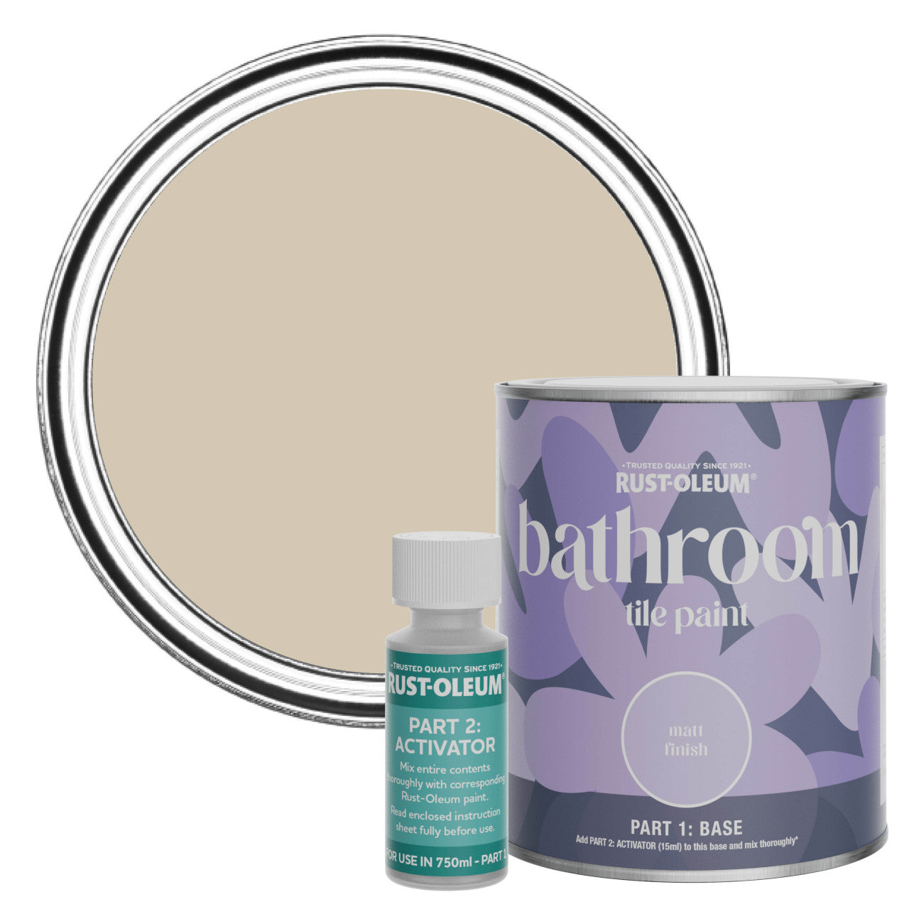 Rust-Oleum Beige Matt Bathroom Tile Paint - Butterscotch 750ml