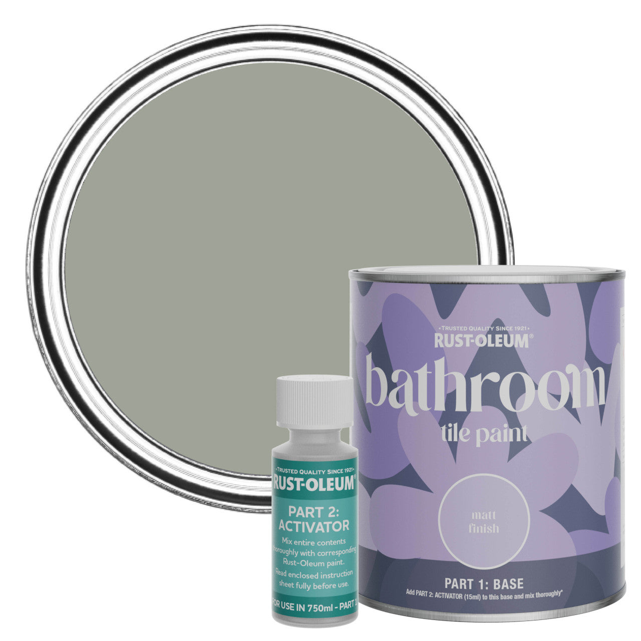 Rust-Oleum Green Matt Bathroom Tile Paint - Tea Leaf 750ml