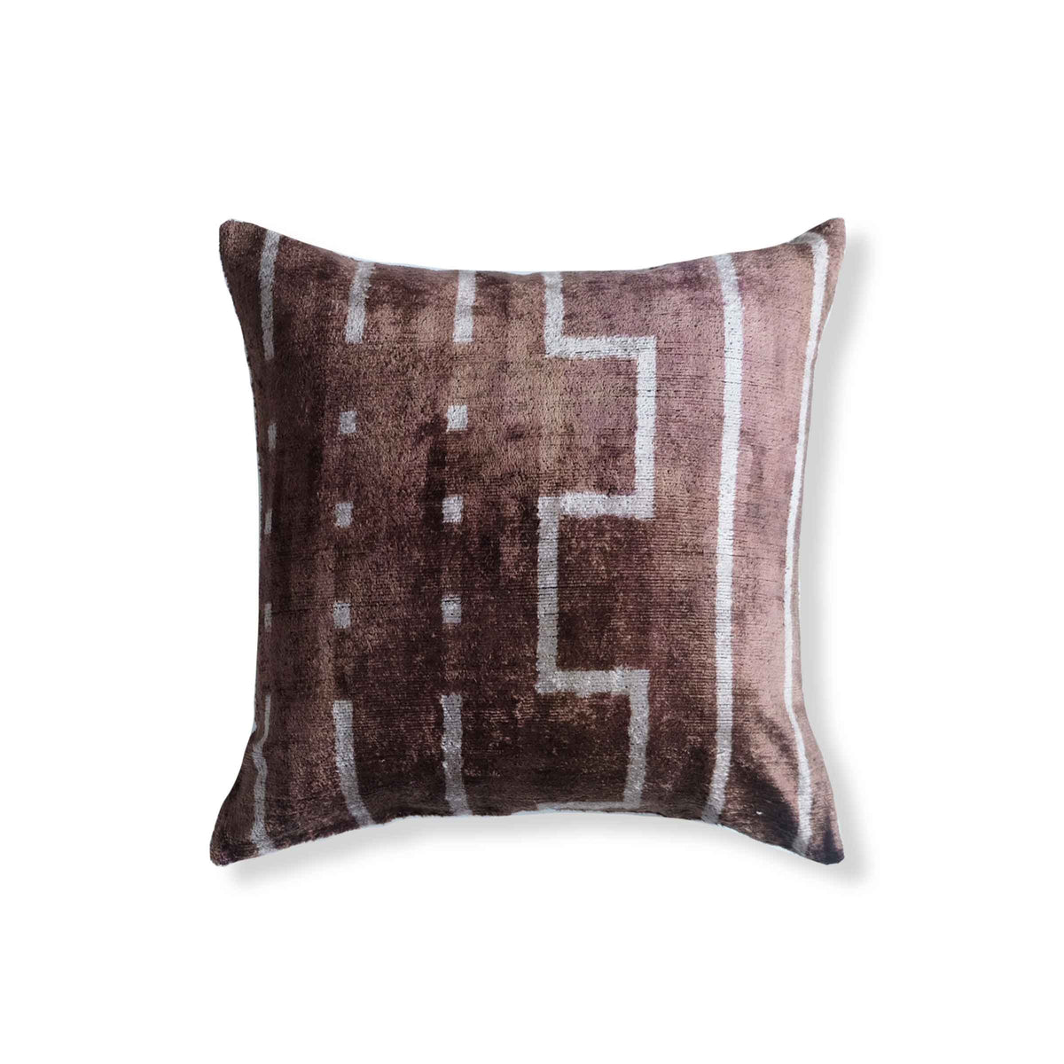 Bek Silk Ikat Pillow - 20" x 20" / Pink