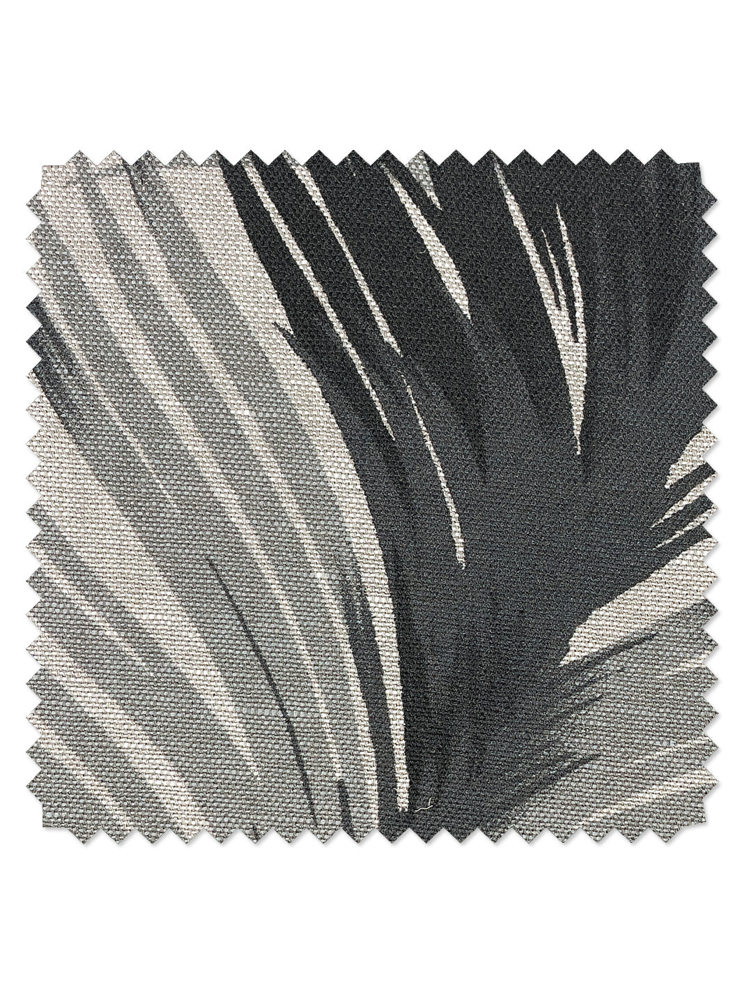 'Belafonte Palm' Flax Linen Fabric by Nathan Turner - Black - FLAX LINEN / YARD