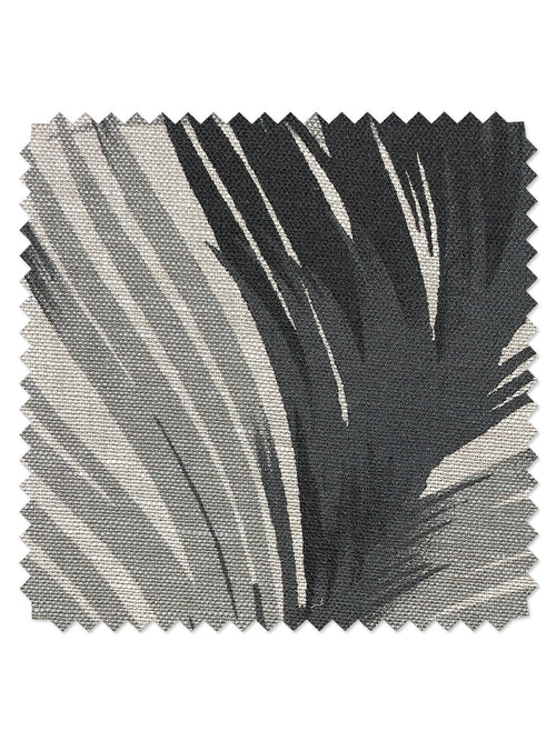 'Belafonte Palm' Flax Linen Fabric by Nathan Turner - Black - FLAX LINEN / YARD