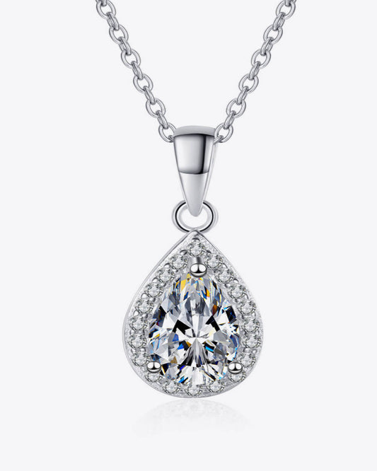1 Carat Diamond Pear Pendant Necklace